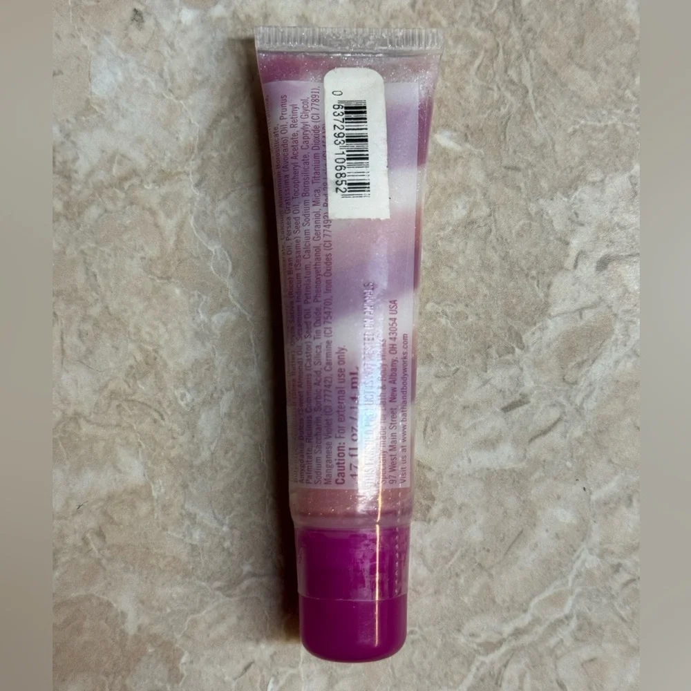 Bath & Body Works Temptations Glittery Gum Drop Sweet Swirly Lip Gloss Pink NEW